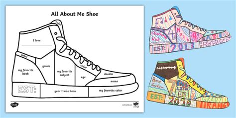 all about me shoe activity.